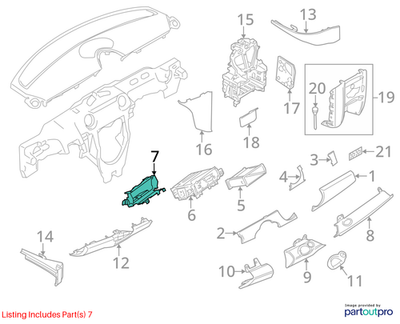 2010-2012 Mini Cooper R56 CD Changer Bracket Holder Used OEM 51452752894