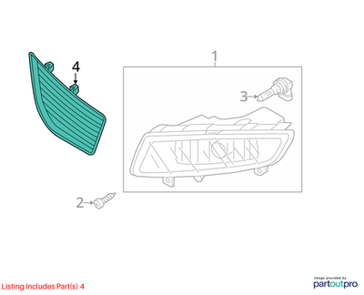 Volkswagen 2012-2015 Passat Fog Light Trim 561941777B