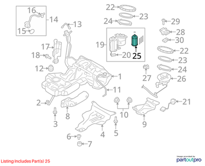 2009–2012 Audi A4 Fuel Filter Assembly Used OEM 8K0201511A