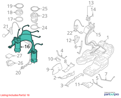 Audi 2007-2019 Audi Q7 Fuel Pump Module 7L8919087B