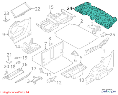2011–2016 BMW 520i Upper Trunk Sound Insulation USED OEM 51489163105