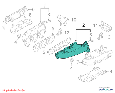 Audi 2011-2019 Audi Q7 Exhaust Manifold 06E253031AC