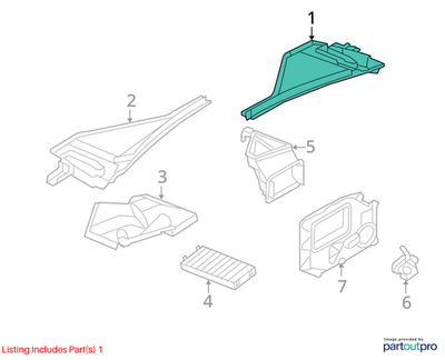 BMW 07-14 X5 Cover For Housing Microfilter Right 64316945584