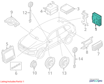 Volkswagen 2011-2013 Volkswagen Touareg Radio Control Unit 4G0035080