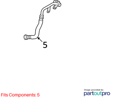 Audi 2011-2014 Q5 Automatic Transmission Oil Cooler Hose Assy 4H0317817H