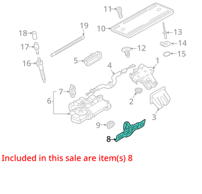 2019-2025 Audi RS7 Liftgate Lock Striker Plate Lower 4K8827507