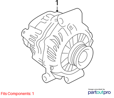 2009 Chevrolet Lumina S Alternator / Generator (120 Amp) Used OEM 92173959