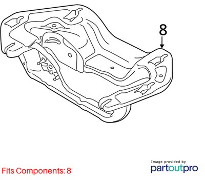 2011–2014 BMW X6 Gearbox Support Transmission Mount Used OEM 22326854187