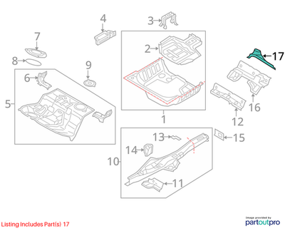 2012 Audi A4 Rear Cross-Member / Reinforcement Used OEM 8K0803346