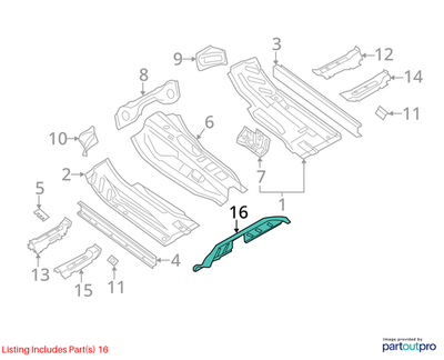 2012 Audi A4 Front Apron / Cross-Member Panel Used OEM 8K0802081