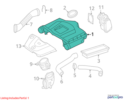 Mercedes-Benz 2006-2012 ML350 Air Cleaner Box 2730900901