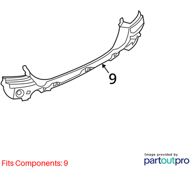 2013 BMW 520i Rear Bumper Center Guide Bracket Used OEM 51127184766