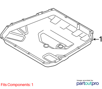 2012–2018 Audi A6 7-Speed DSG Transmission Oil Pan Used OEM 0B5321361C