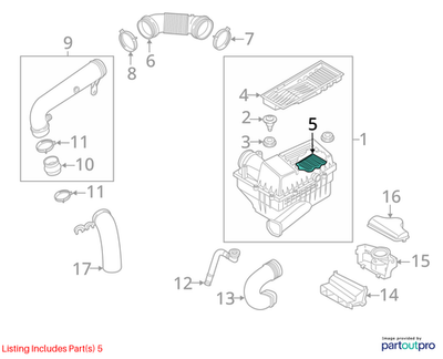 Volkswagen 2013-2018 Volkswagen Beetle Engine Air Filter 5C0129620