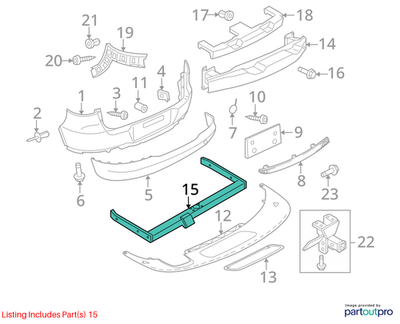 2017 Volkswagen Tiguan Rear Bumper Crossmember Used OEM 5N0803881A