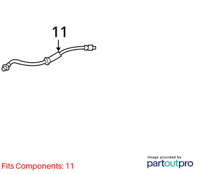 2011-2015 Mini Cooper Rear Brake Hose Used OEM 34306788443
