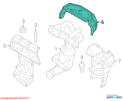 2012 Mini Cooper Exhaust Manifold Heat Shield OEM 18407584307