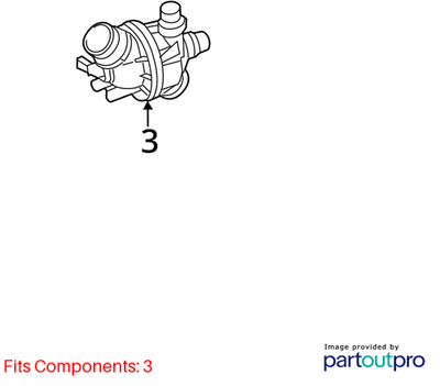 2012 BMW X6 Engine Coolant Thermostat Used OEM 11537601158