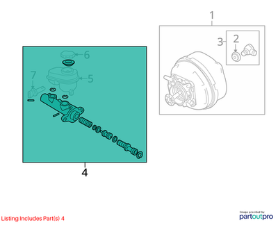 Cadillac 2008 Cadillac CTS Brake Master Cylinder Assembly 19209197