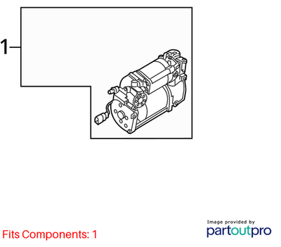2013 Audi A6 Quattro Air Suspension Compressor Used OEM 4G0616005D