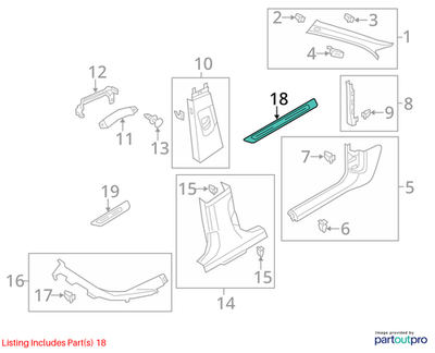 Audi 2011-2016 Audi A6 Door Sill Plate 4G08533739B9