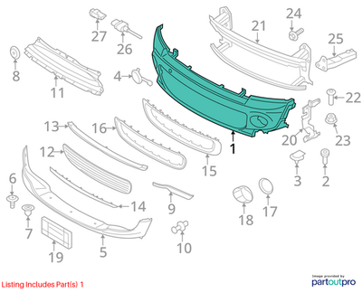 2011-2015 Mini Cooper Front Bumper Cover Used OEM 51117268746