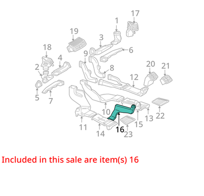 2000-2006 Mercedes-Benz S500 Duct 2208313146