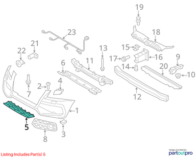 2012 Audi Q5 Front Bumper Support Rail Used OEM 8R0807110A1RR