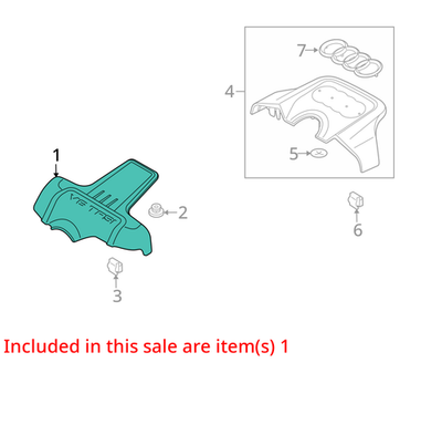 2009-2017 Audi A6 Engine Cover Front 06E103927K