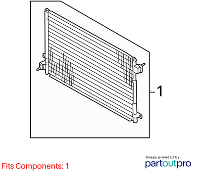 Jaguar 1999-2002 Jaguar S-Type A/C Condenser XR854219