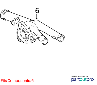 Volkswagen Engine Coolant Thermostat Housing 03H121117A