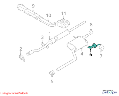 2012 Mini Cooper Right Rear Exhaust Hanger Bracket Used OEM 18302753104