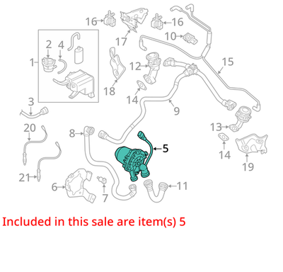 2009-2018 Audi A6 Secondary Air Injection Pump Right 07K959253D