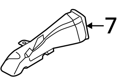 2012-2018 Audi A8 Instrument Panel Air Duct 4H1819151A