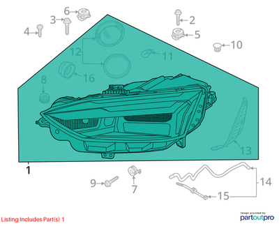 2020-2023 Audi A5 LED Headlight Assembly Driver Side Left 8W6941011B