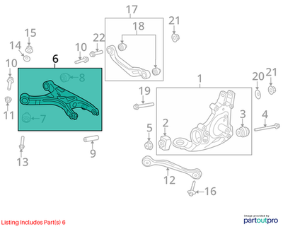 2010-2012 AUDI A4 REAR AXLE CARRIER BRACKET MOUNT RIGHT USED OEM 8K0505312j