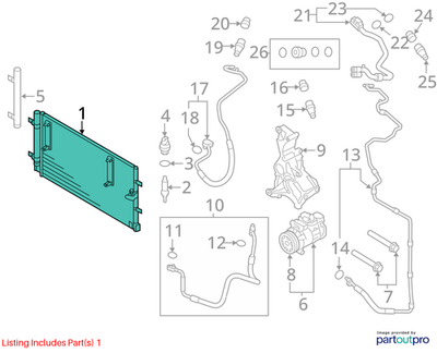 Audi 2009-2016 Audi A4 A/C Condenser 8K0260403T