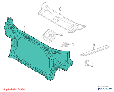 2012 Audi A8 Quattro Lock Carrier Radiator Support Used OEM 4H0805594E