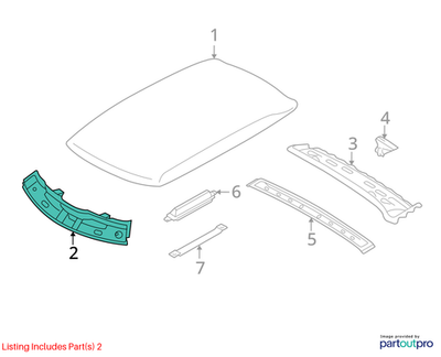 2007–2013 Mini Cooper Upper Apron / Header Panel OEM 41327066802