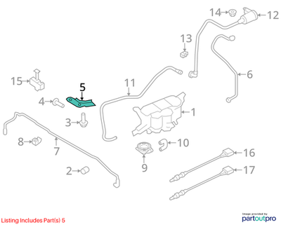 Audi A4 Vapor Canister Bracket TFSI Automatic Transmission 8K0201827C