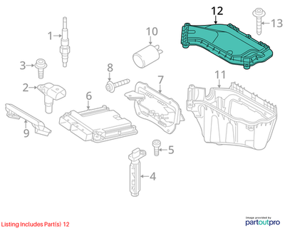 2010-2012 AUDI A4 CONTROL UNIT COVER USED OEM 8K1907613C