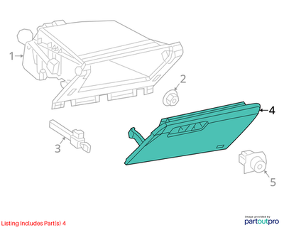 Jeep 2014-2019 Cherokee Glove Box Door 1UH81DX9AF