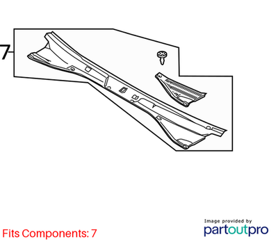 Audi 2007-2015 Q7 Cowl Water Deflector 4L1819401A01C
