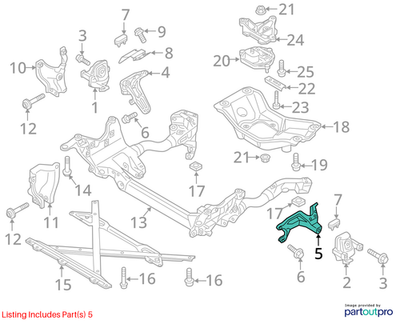 2010-2012 AUDI A4 ENGINE MOUNT BRACKET SUPPORT (UPPER) USED OEM 8K0199307CC