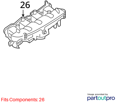 2013 Audi Q5 Engine Intake Manifold Used OEM 06H133201AR