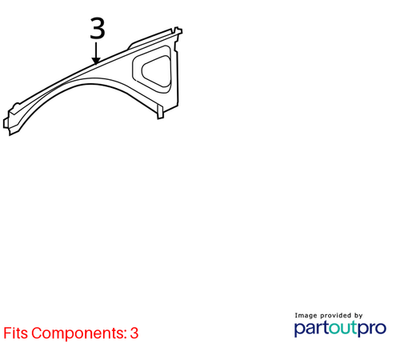 08-23 Dodge Challenger Body Side To Fender Reinforcement 4780930AD