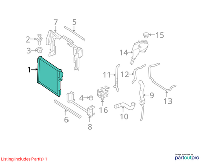 Mercedes-Benz 2007-2014 CL550 Radiator 2215002603