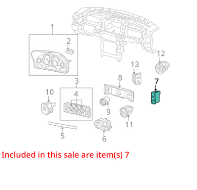 2007-2012 Land Rover Range Rover Hazard Warning Switch YUG500420