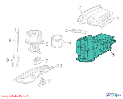 Audi 2008-2023 A5 Hvac Blower Motor Housing 8K1820356B