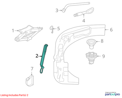Volkswagen 2013-2017 Volkswagen Golf Jack Lever 5Q0011221
